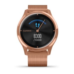 Garmin Vivomove Luxe, 18K Rose Gold Pvd Stainless Steel Case With Rose Gold Milanese Band - Image 5