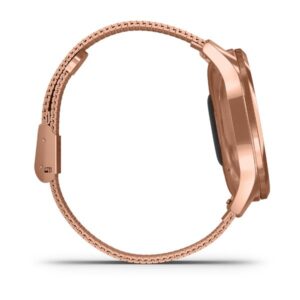 Garmin Vivomove Luxe, 18K Rose Gold Pvd Stainless Steel Case With Rose Gold Milanese Band - Image 4
