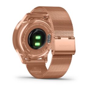 Garmin Vivomove Luxe, 18K Rose Gold Pvd Stainless Steel Case With Rose Gold Milanese Band - Image 3