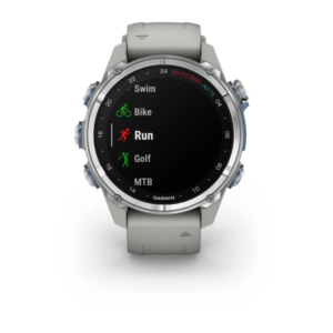 Garmin Descent Mk3 - 43 Mm Stainless Steel With Fog Grey Silicone Band - Image 11