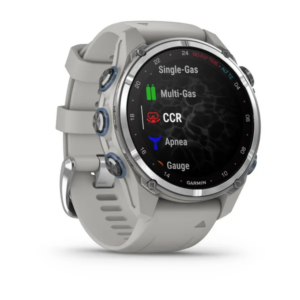 Garmin Descent Mk3 - 43 Mm Stainless Steel With Fog Grey Silicone Band - Image 3