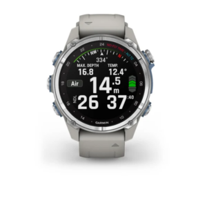 Garmin Descent Mk3 - 43 Mm Stainless Steel With Fog Grey Silicone Band - Image 4