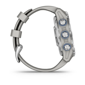 Garmin Descent Mk3 - 43 Mm Stainless Steel With Fog Grey Silicone Band - Image 5