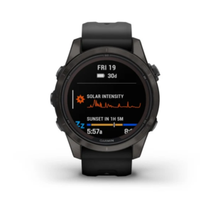 Garmin Fenix 7S Pro - Sapphire Solar Edition-Carbon Gray Dlc Titanium With Black Band - Image 9