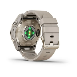 Garmin Fenix 7S Pro - Sapphire Solar Edition- Soft Gold Ss With Limestone Leather Band (Includes Tundra Silicone Watch Band) - Image 3