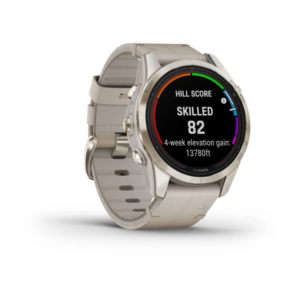 Garmin Fenix 7S Pro - Sapphire Solar Edition- Soft Gold Ss With Limestone Leather Band (Includes Tundra Silicone Watch Band) - Image 11