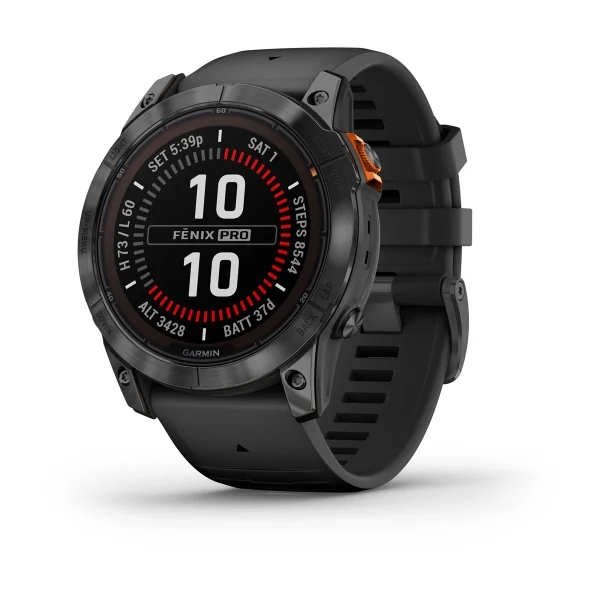 010-02778-01 Garmin Fenix 7X Pro – Solar Edition- Slate Gray With Black Band