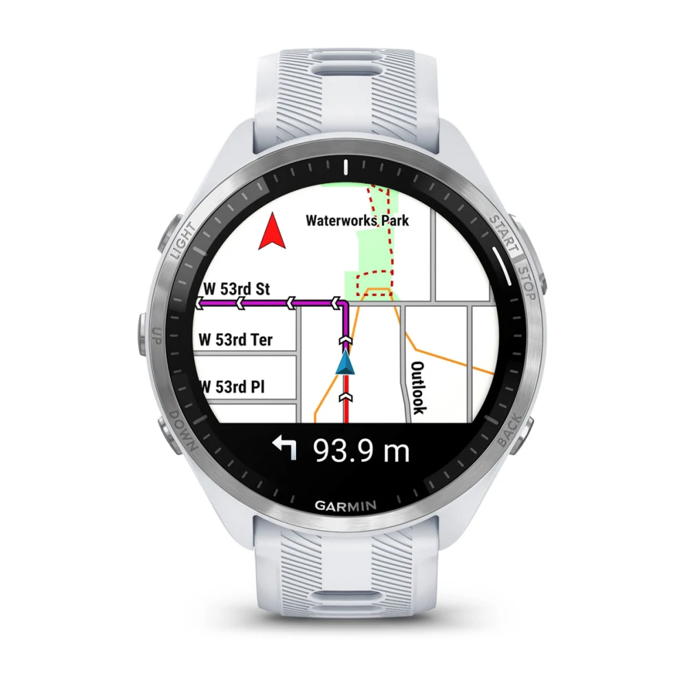 Custodia Garmin Forerunner 965 – Morbida TPU Anti-goccia, Trasparente Con 2 Pellicole Protettive, Cover Sottile Bianco Avorio - 2