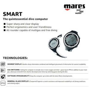 Mares Dive Computer Smart Black/Gray - Image 3