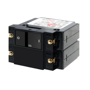 Blue Sea Systems Circuit Breaker C-Series Double Pole Flat Rocker 50A Ac - Image 1