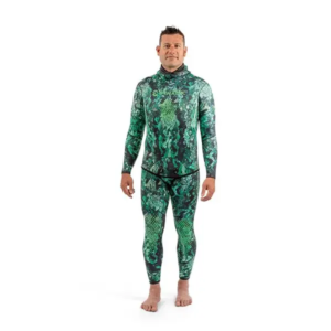 DynamicNord Sfs-3 Free Dive Suit 3Mm Hooded Jacket + Pant Camo/Green - Xl - Image 1