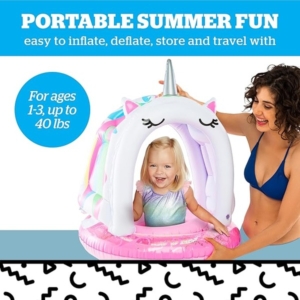 Big Mouth Lil Floats Unicorn With Canopy - Image 2
