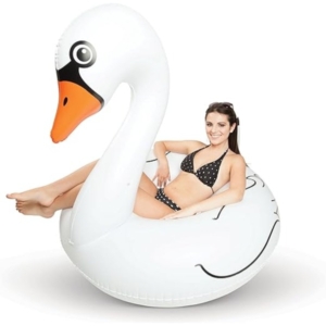 Big Mouth Pool Floats Giant White Swan - Image 2