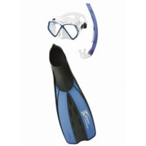 Mares Set Challenge Zephir Mask Fins Snorkel Blue38 - Image 1