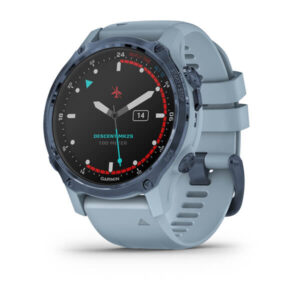 Garmin Descent Mk2S, Mineral Blue With Sea Foam Silicone Band - Image 1