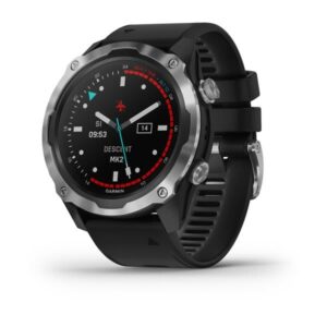 Garmin Descent Mk2, Stainless Steel With Black Band - Image 1