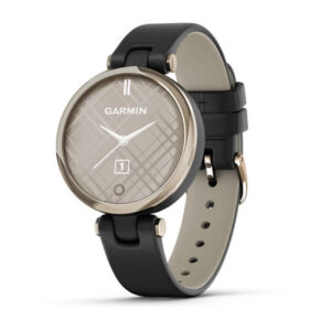 Garmin Lily - Classic Edition, Cream Gold Bezel With Black Case And Italian Leather Band - Image 2