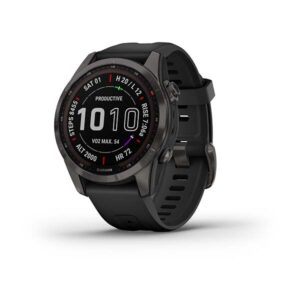 Garmin Fenix 7S - Sapphire Solar Edition, Carbon Grey Dlc Titanium With Black Band - Image 1