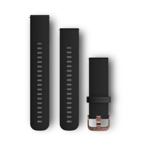 Garmin Quick Release Bands (20 Mm) Black With Rose Gold Hardware - Image 1