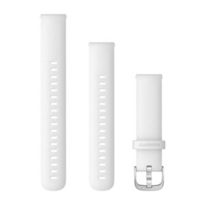 Garmin Quick Release Bands (18 Mm) White With Silver Hardware - Image 1