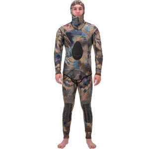 Riffe Wetsuit Jacketlt + Pant Covi-Tek Camo Lycra With Hood - Xxl - Image 1