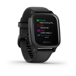 Garmin Venu Sq Music Edition, Slate Aluminium Bezel With Black Case And Silicone Band - Image 3