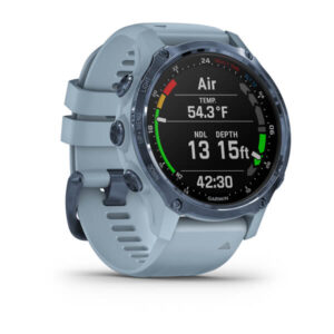 Garmin Descent Mk2S, Mineral Blue With Sea Foam Silicone Band - Image 3