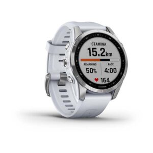 Garmin Fenix 7S - Standard Edition, Silver With Whitestone Band - Image 10