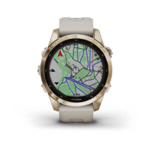 Garmin Fenix 7S- Sapphire Solar Edition, Cream Gold Titanium With Light Sand Band - Image 9