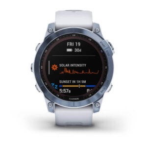 Garmin Fenix 7 - Sapphire Solar Edition, Mineral Blue Dlc Titanium With Whitestone Band - Image 10