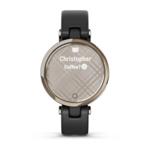 Garmin Lily - Classic Edition, Cream Gold Bezel With Black Case And Italian Leather Band - Image 7