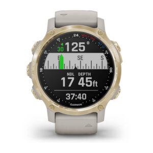 Garmin Descent Mk2S, Light Gold With Light Sand Silicone Band - Image 8