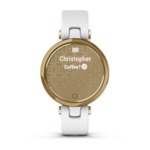 Garmin Lily - Classic Edition, Light Gold Bezel With White Case And Italian Leather Band - Image 7