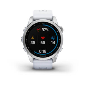 Garmin Fenix 7S - Standard Edition, Silver With Whitestone Band - Image 9