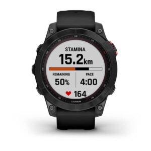 Garmin Fenix 7S - Solar Edition, Rose Gold With Light Sand Band - Image 3