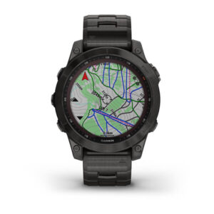 Garmin Fenix 7 - Sapphire Solar Edition, Carbon Grey Dlc Titanium With Carbon Grey Dlc Vented Titanium Band And Black Silicone Band - Image 8