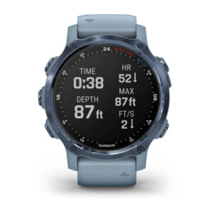 Garmin Descent Mk2S, Mineral Blue With Sea Foam Silicone Band - Image 6