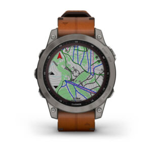 Garmin Fenix 7 - Sapphire Solar Edition, Titanium With Chestnut Leather Band And Graphite Silicone Band - Image 6