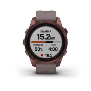 Garmin Fenix 7S - Sapphire Solar Edition, Dark Bronze Titanium With Shale Grey Band - Image 7