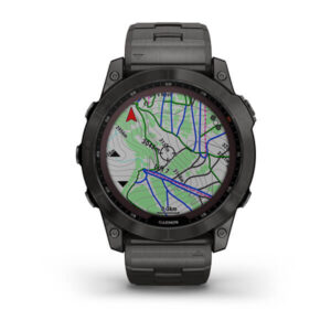 Garmin Fenix 7X - Sapphire Solar Edition, Carbon Grey Dlc Titanium With Carbon Grey Dlc Vented Titanium Band And Black Silicone Band - Image 9