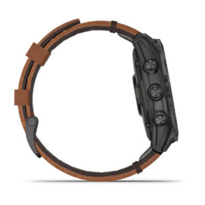 Garmin Epix Gen 2 Sapphire - Black/Carbon Gray Dlc Ti W/ Chestnut Leather Band + Black Silicon Band - Image 7