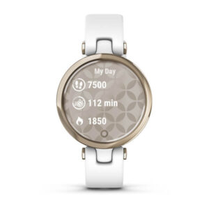 Garmin Lily - Sport Edition, Cream Gold Bezel With White Case And Silicone Band - Image 3