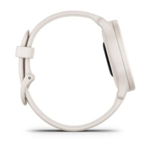 Garmin Vivomove Sport, Ivory Case And Silicone Band With Peach Gold Accents - Image 6
