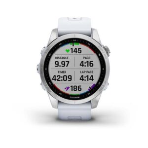 Garmin Fenix 7S - Standard Edition, Silver With Whitestone Band - Image 5