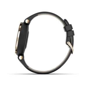 Garmin Lily - Classic Edition, Cream Gold Bezel With Black Case And Italian Leather Band - Image 3