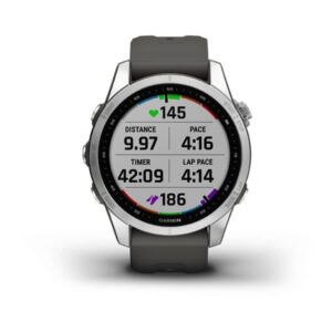 Garmin Fenix 7S - Standard Edition, Silver With Graphite Band - Image 3