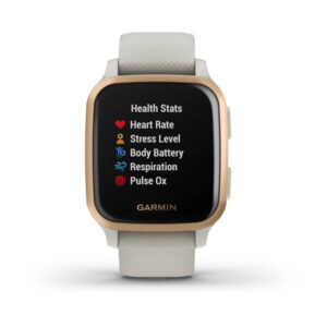 Garmin Venu Sq Music Edition, Rose Gold Aluminium Bezel With Light Sand Case And Silicone Band - Image 8