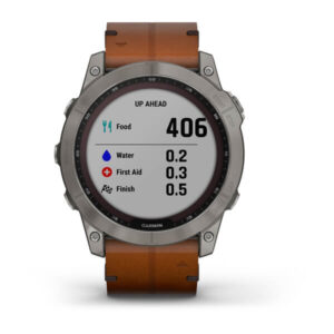 Garmin Fenix 7X - Sapphire Solar Edition, Titanium With Chestnut Leather Band And Graphite Silicone Band - Image 9
