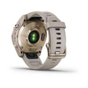 Garmin Fenix 7S- Sapphire Solar Edition, Cream Gold Titanium With Light Sand Band - Image 3