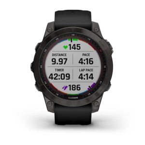 Garmin Fenix 7 - Sapphire Solar Edition, Carbon Grey Dlc Titanium With Black Band - Image 3